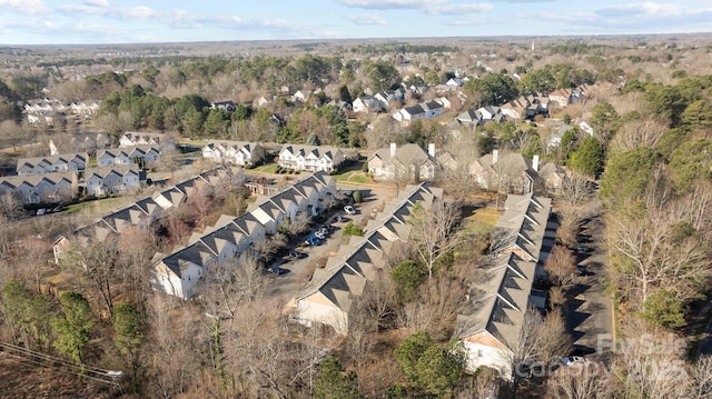 aerial view with a residential view