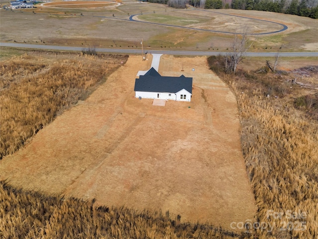 drone / aerial view with a rural view