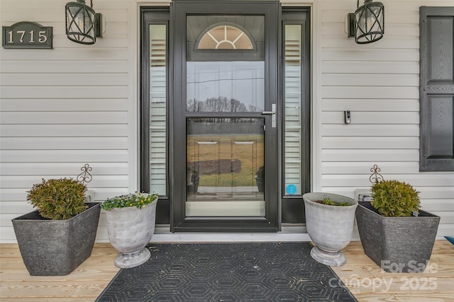 view of doorway to property