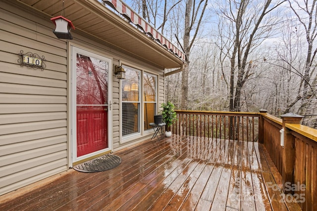 view of wooden deck