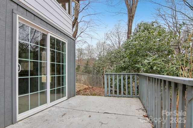 view of patio with fence