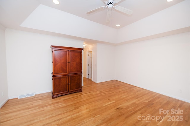 1 Carnoustie Ct, Campobello, SC 29322 - unfurnished bedroom featuring light hardwood / wood-style flooring and ceiling fan