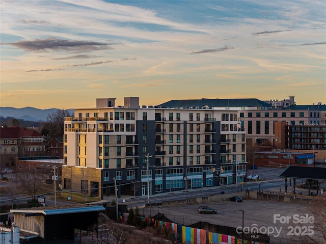 45 Asheland Ave Unit 302, Asheville, NC 28801 - outdoor building at dusk with a mountain view