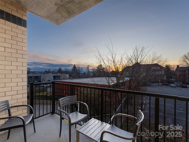 45 Asheland Ave Unit 302, Asheville, NC 28801 - view of balcony at dusk