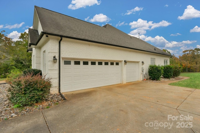 view of home's exterior featuring a garage