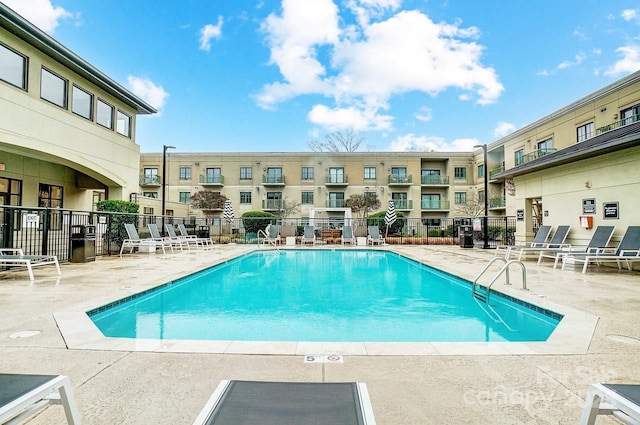 view of pool with a patio