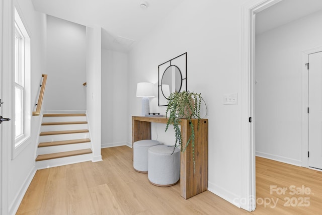 interior space featuring light hardwood / wood-style floors