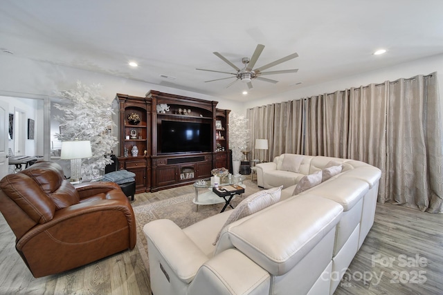 5239 Admirals Lndg, Lancaster, SC 29720 - living room featuring ceiling fan and light hardwood / wood-style floors