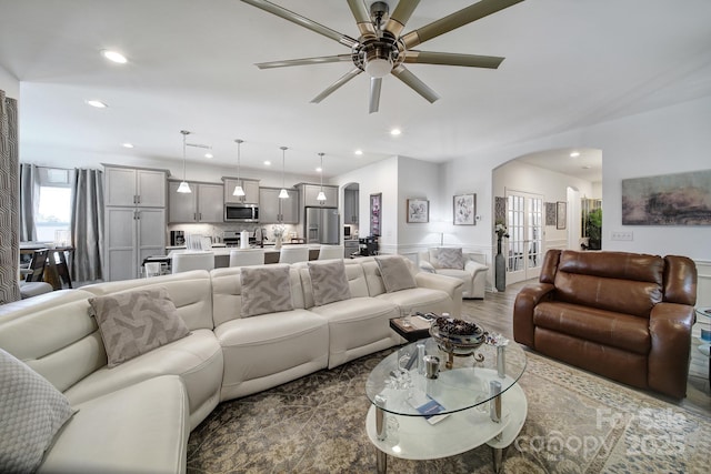 5239 Admirals Lndg, Lancaster, SC 29720 - living room with ceiling fan and hardwood / wood-style floors