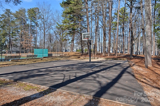 view of basketball court