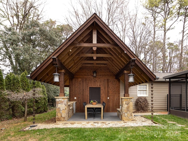 surrounding community with a patio area