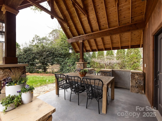 view of patio / terrace with outdoor dining area