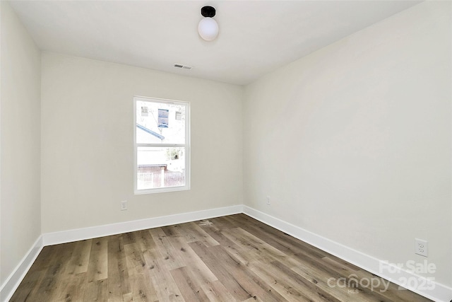 empty room featuring light hardwood / wood-style flooring