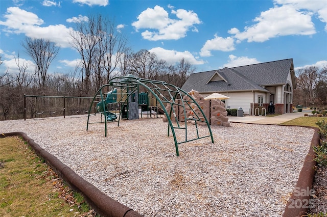 view of jungle gym