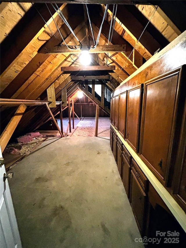 view of attic