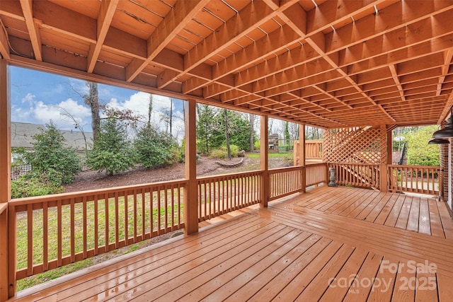 view of wooden terrace