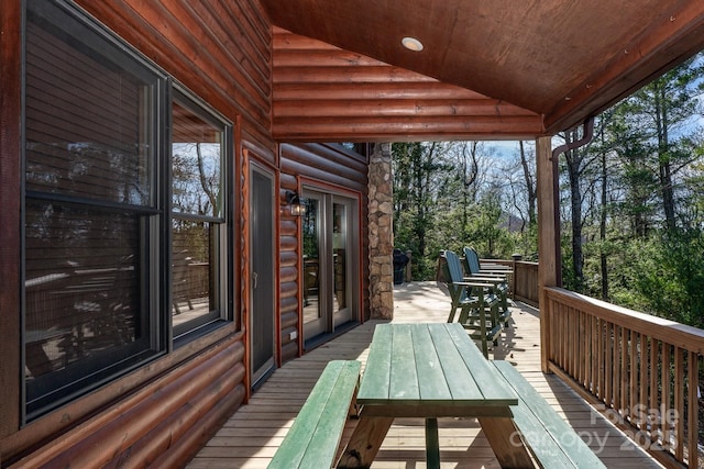 view of wooden deck