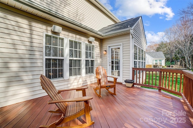 view of wooden deck