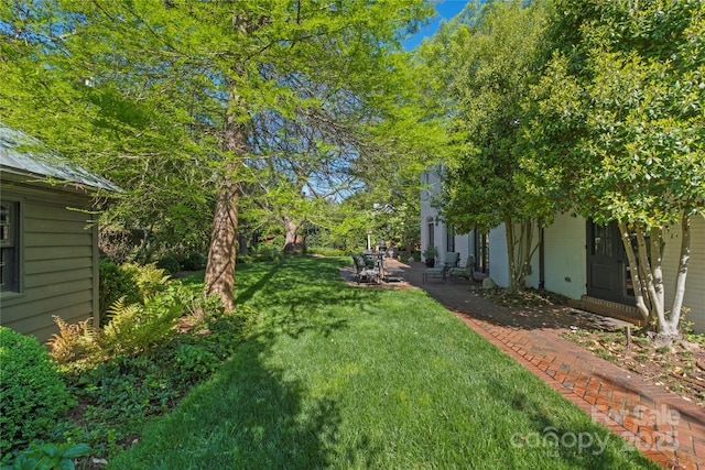 view of yard with a patio