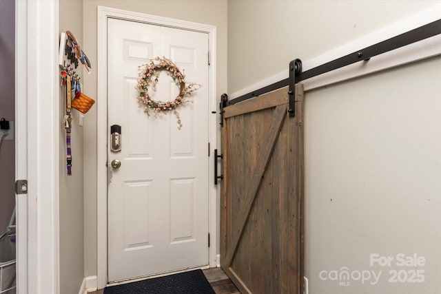 3216 Bridgewick Rd, Waxhaw, NC 28173 - doorway to outside with a barn door