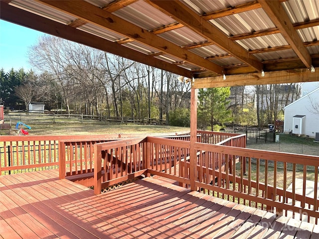 view of wooden terrace