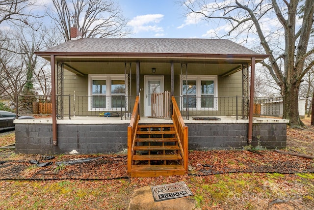 exterior space featuring a porch