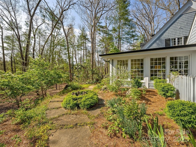 74 Forest Rd, Asheville, NC 28803 - view of yard featuring a sunroom