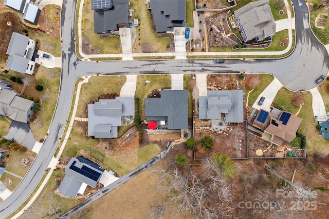 bird's eye view featuring a residential view