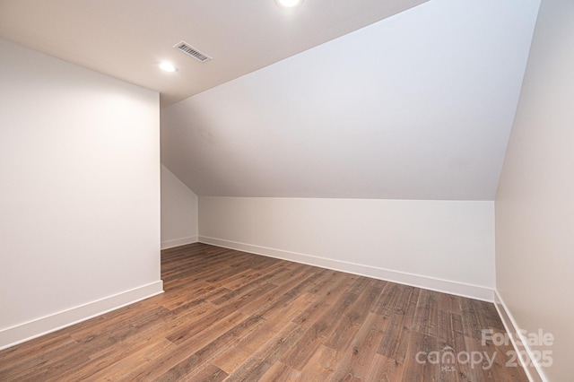 0 6th St NW, Hickory, NC 28601 - bonus room featuring baseboards, recessed lighting, wood finished floors, and lofted ceiling
