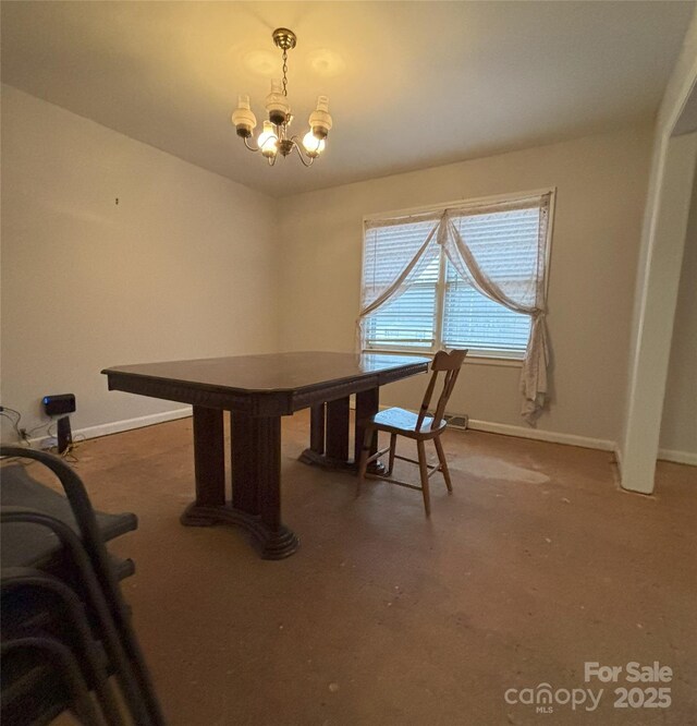 3367 Marshall Wolfe Rd, Kings Mountain, NC 28086 - dining room with a notable chandelier