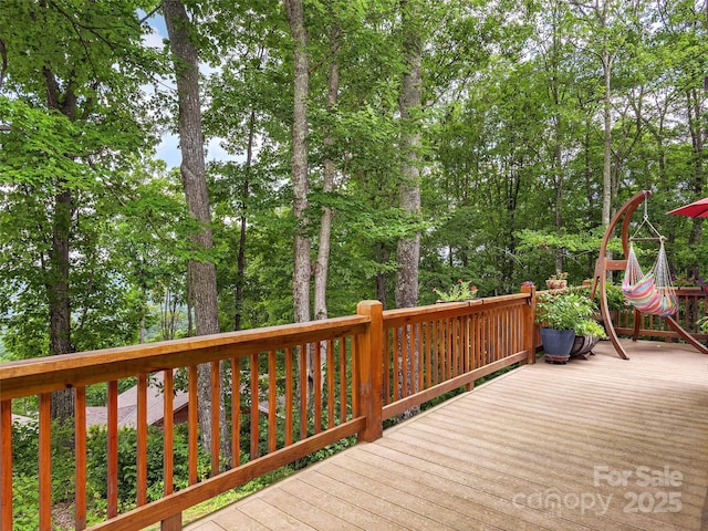 view of wooden deck