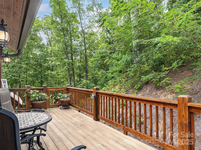 view of wooden terrace