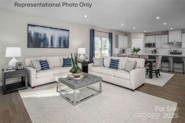 1809 Ab Moore Jr Dr Unit 3238, Indian Trail, NC 28079 - living room with wood finished floors and recessed lighting