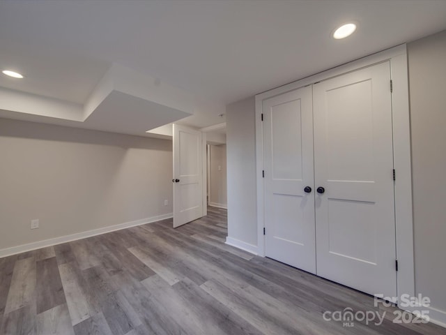 interior space featuring light wood-type flooring