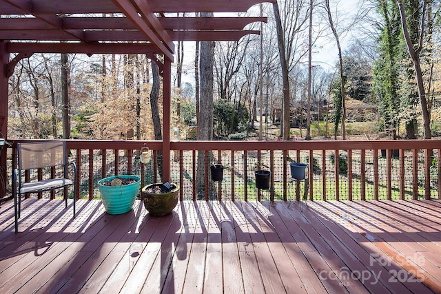 view of wooden terrace