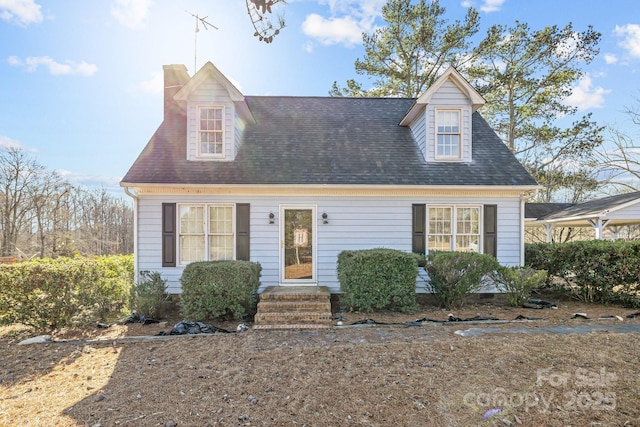 view of cape cod home