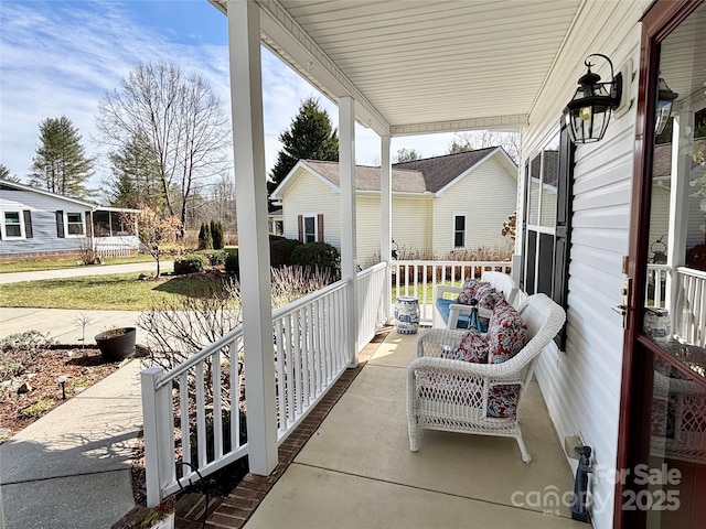 view of patio with a porch