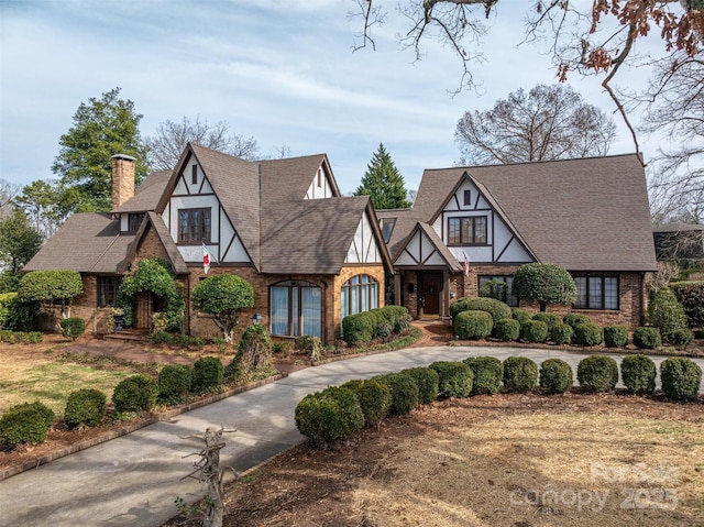 view of tudor home