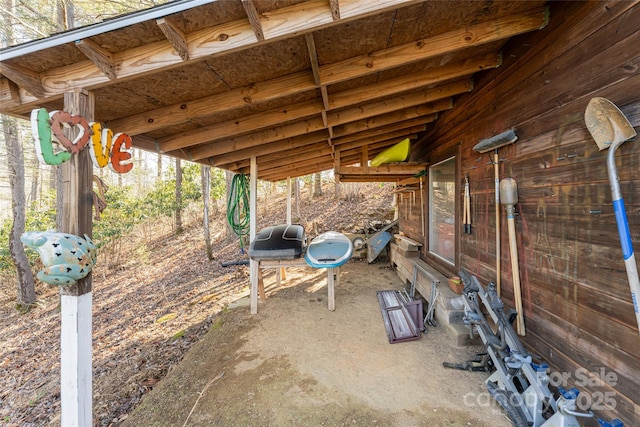 view of patio featuring a grill