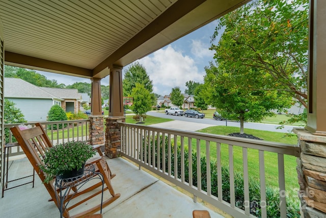 balcony with a porch