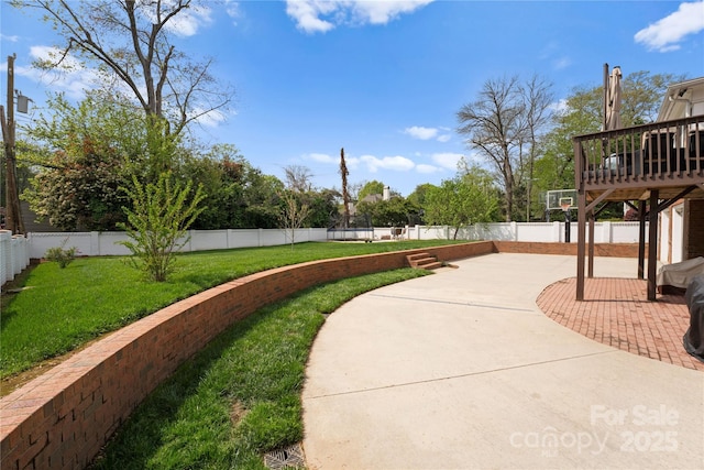 exterior space featuring a fenced backyard