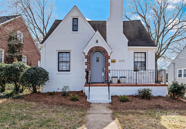 view of front of home with a porch