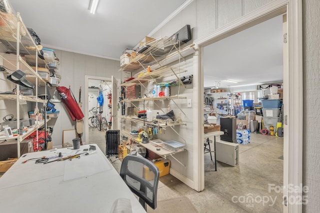 119 Era St, Troutman, NC 28166 - office featuring concrete flooring and ornamental molding