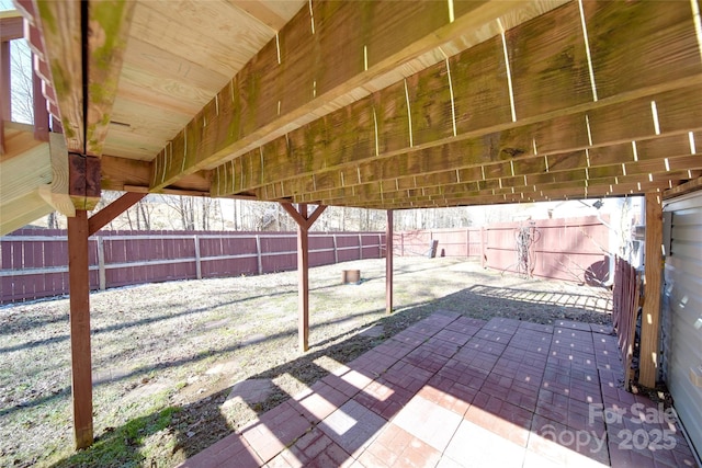 view of patio / terrace with a fenced backyard