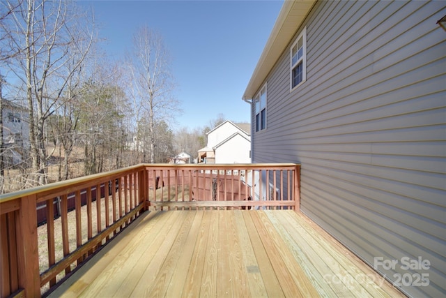 view of wooden deck