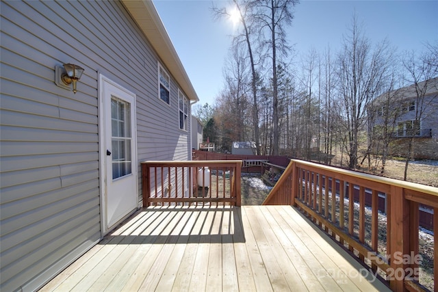 view of wooden deck