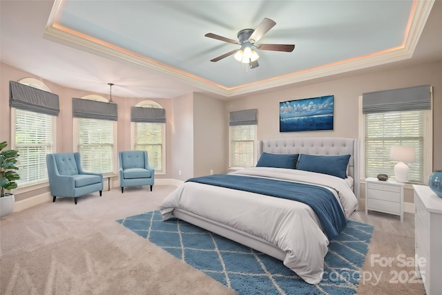 472 Barber Loop, Mooresville, NC 28117 - bedroom with carpet flooring, multiple windows, and a raised ceiling