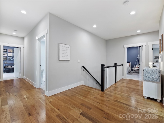 hall featuring light hardwood / wood-style floors