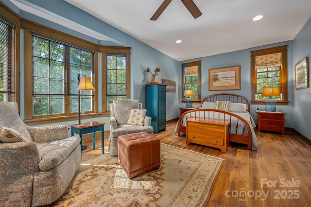 bedroom featuring light hardwood / wood-style flooring