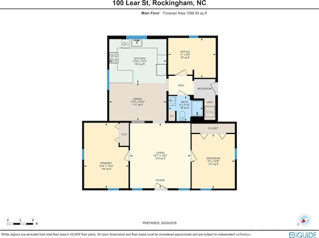 100 Lear St, Rockingham, NC 28379 - view of home floor plan